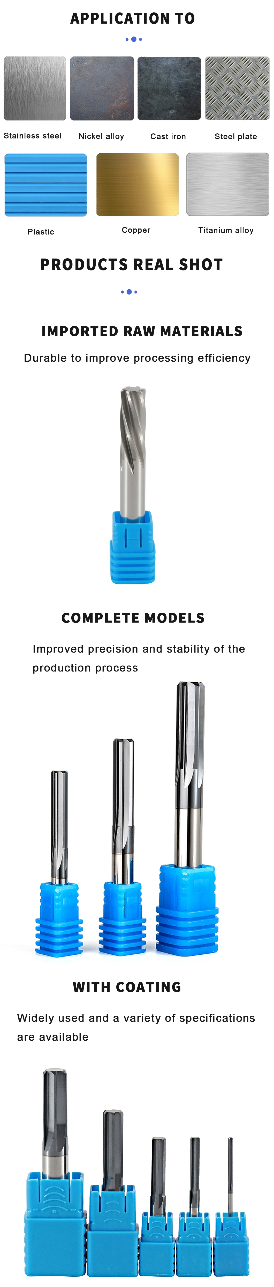 Manfactory HRC45~65 Solid Carbide Ball Nose End Mill CNC Milling Cutter